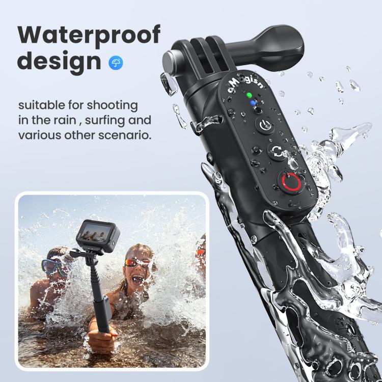 AMagisn Selfie Stick With Remote For Action Cameras & Smartphones, 5.1 Bluetooth, Extendable To 40in, Spec: Ballhead 1/4 Inch