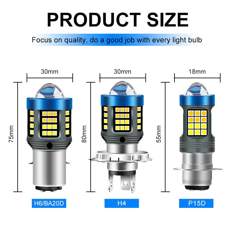 Motorcycle LED High-brightness Lens Headlight, Specification: BA20D