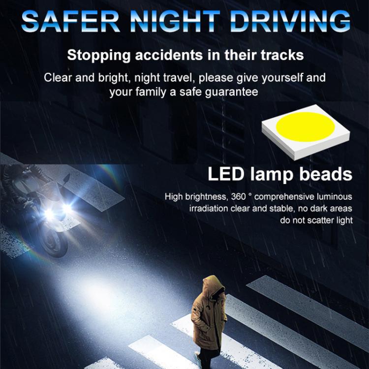 Motorcycle LED High-brightness Lens Headlight, Specification: H4