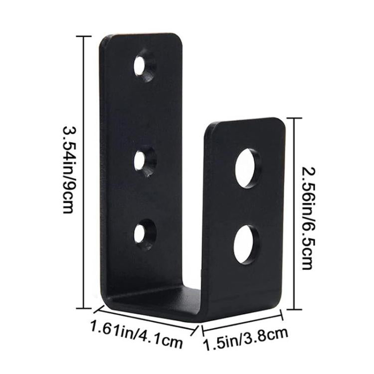 2pcs Open U-Shaped Door Bar Reinforcement Bracket Door Security Barrier Bracket