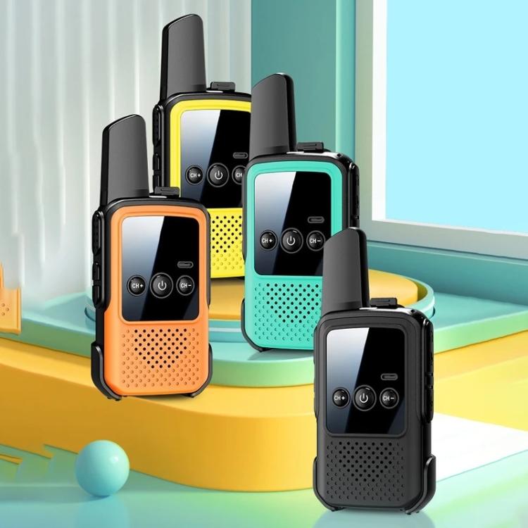 Single Mini Wireless Long Range Parent Child Walkie Talkie, US Plug  - Green