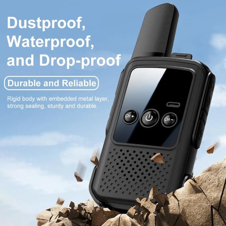 Single Mini Wireless Long Range Parent Child Walkie Talkie, AU Plug  - Black