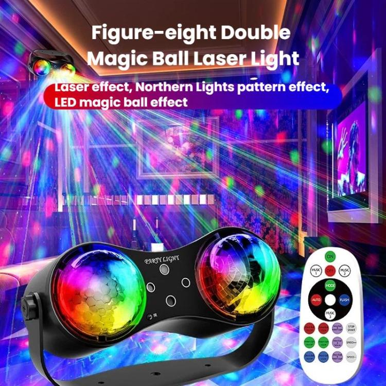 Remote Control Magic Ball Light 7-Color Rotating LED Stage Light Atmosphere Light For Bar & KTV US Plug