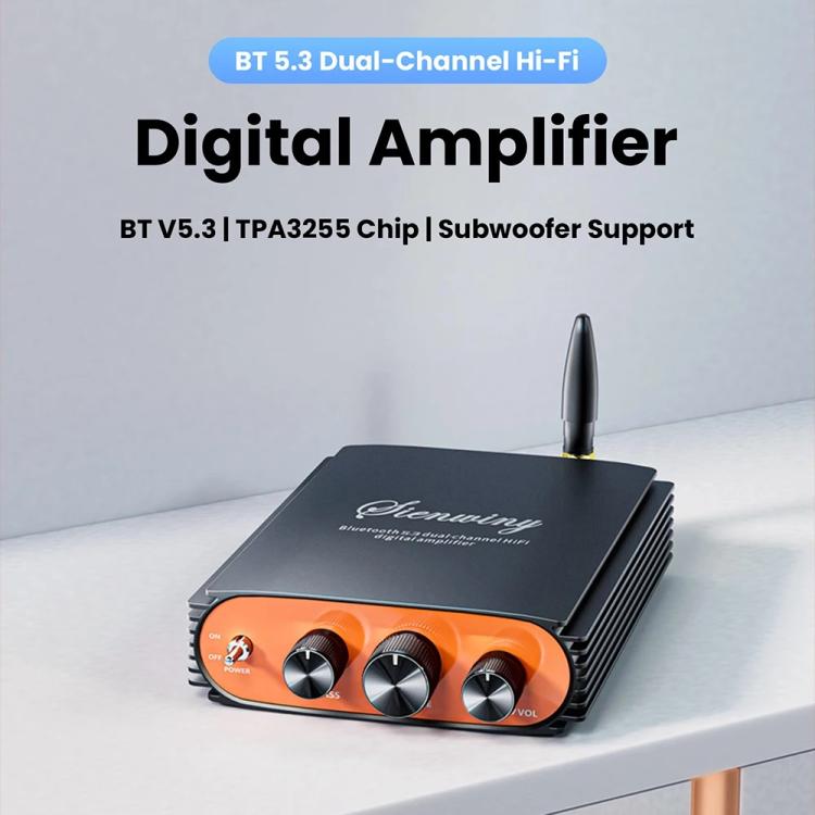 Sienwiny YS-KL5 Bluetooth 5.3 Dual-Channel TPA3255 Chip 600W High-Power HiFi Digital Amplifier EU Plug
