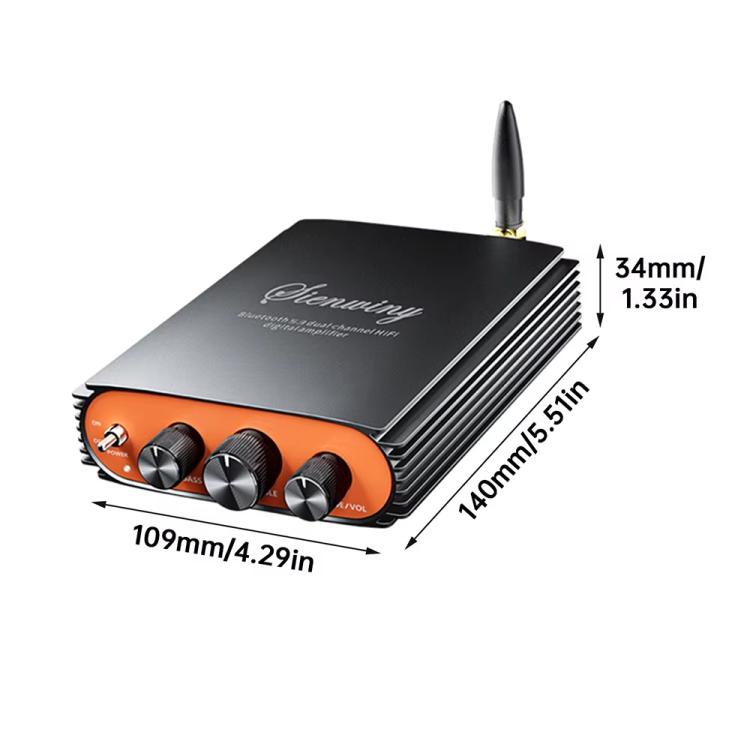Sienwiny YS-KL5 Bluetooth 5.3 Dual-Channel TPA3255 Chip 600W High-Power HiFi Digital Amplifier US Plug