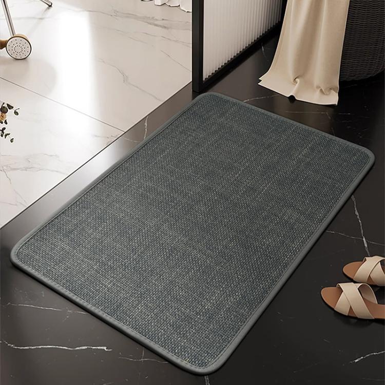 Simple Linen Water-Absorbent Floor Mat For Bathroom Dirty-Resistant Anti-Slip Bath Mat, Size: 45 x 70cm