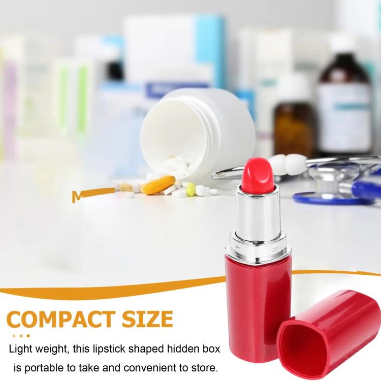 Disguised Lipstick Pillbox Portable Mini Storage Box - Random Color Delivery