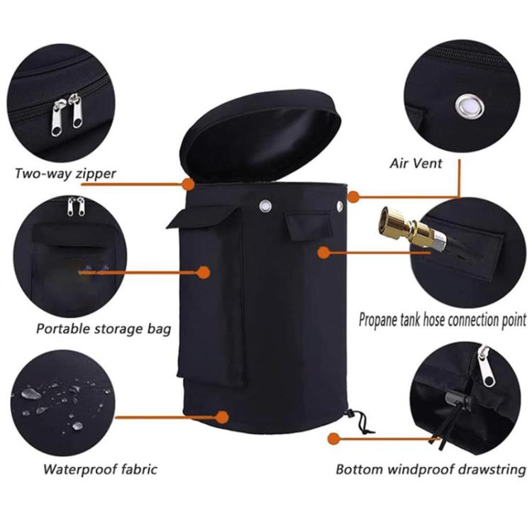 Waterproof Dustproof Propane Tank Cover Ventilated Gas Cylinder Protective Bag, Size: Small