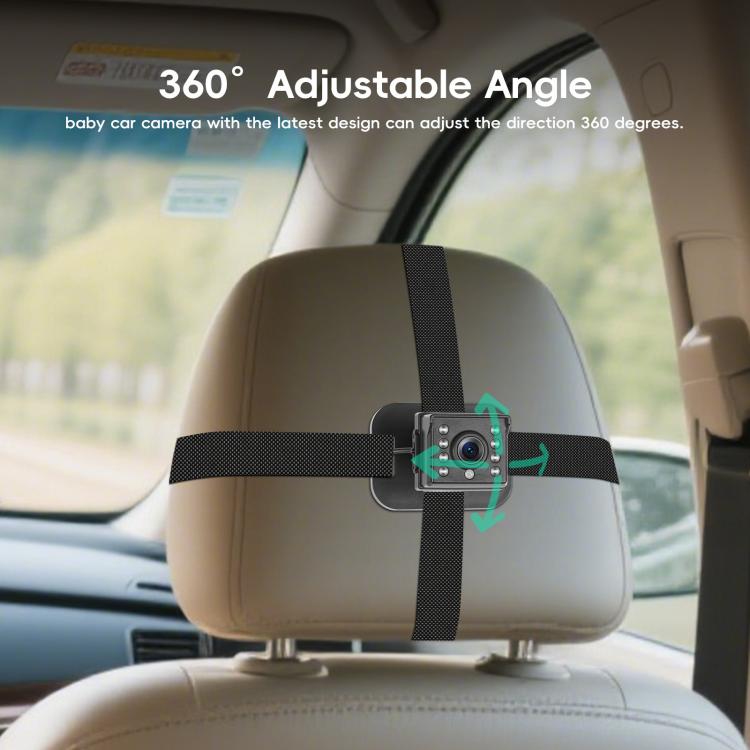 4.3 Inch 480P In-Car IPS Screen Baby Stroller Rear Seat Monitor - One-to-One Set