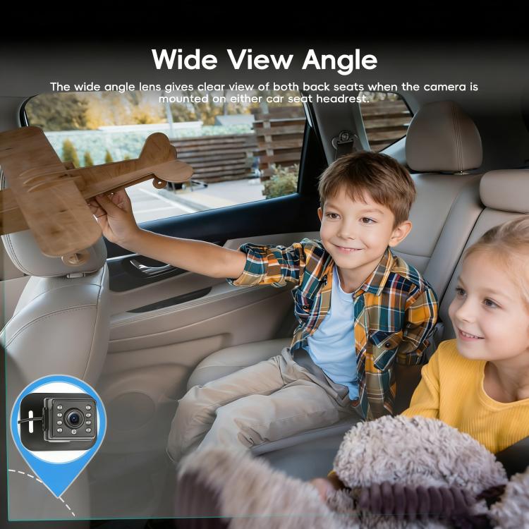 4.3 Inch 480P In-Car IPS Screen Baby Stroller Rear Seat Monitor - One-to-One Set