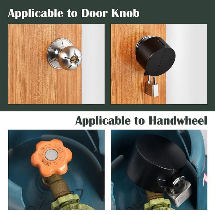 Door Handle Locking Device Disabled Lock Cover Faucet Valve Lock Cover, Spec: With Padlock