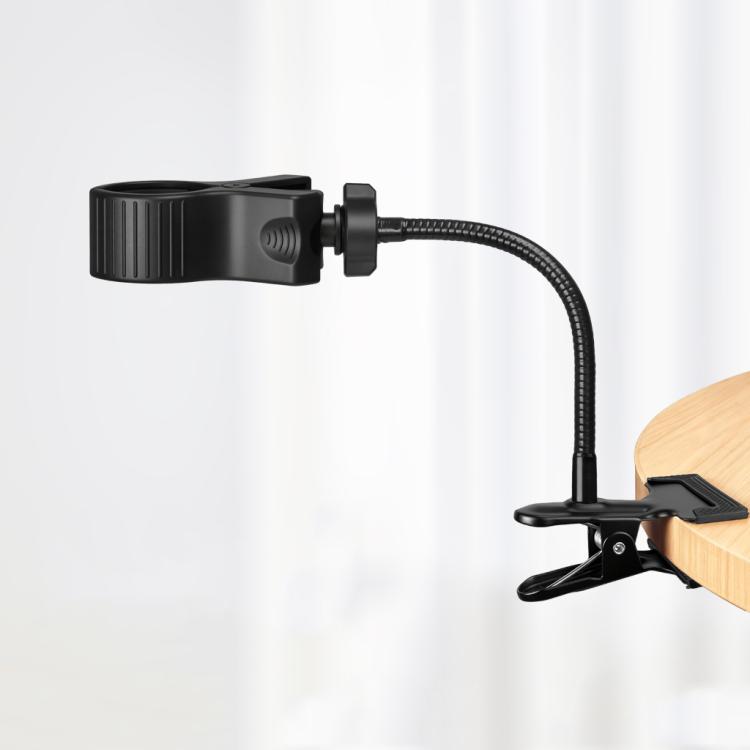 20cm U10 Flexible Hose Desk Clamp Mount Hands-Free Multi-Purpose Holder for Hair Dryer, Mini Fan, Flashlight, and Microphone