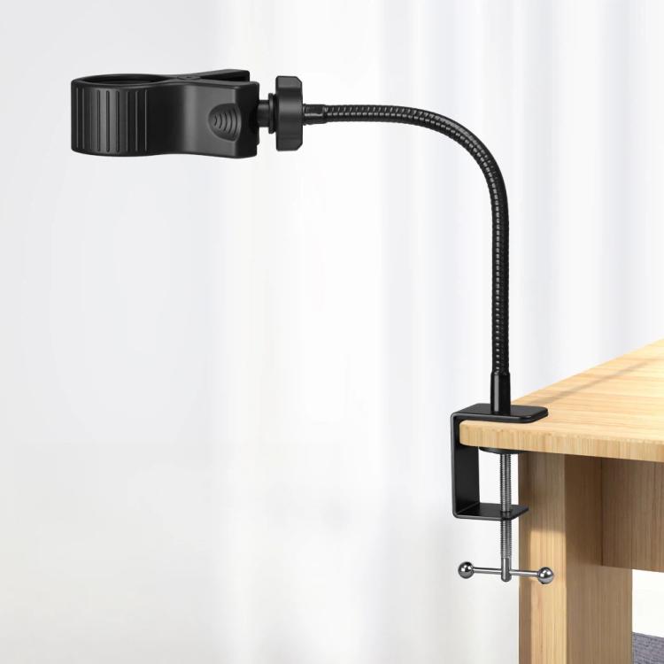 30cm U11 Flexible Hose Desk Clamp Mount Hands-Free Multi-Purpose Holder for Hair Dryer, Mini Fan, Flashlight, and Microphone