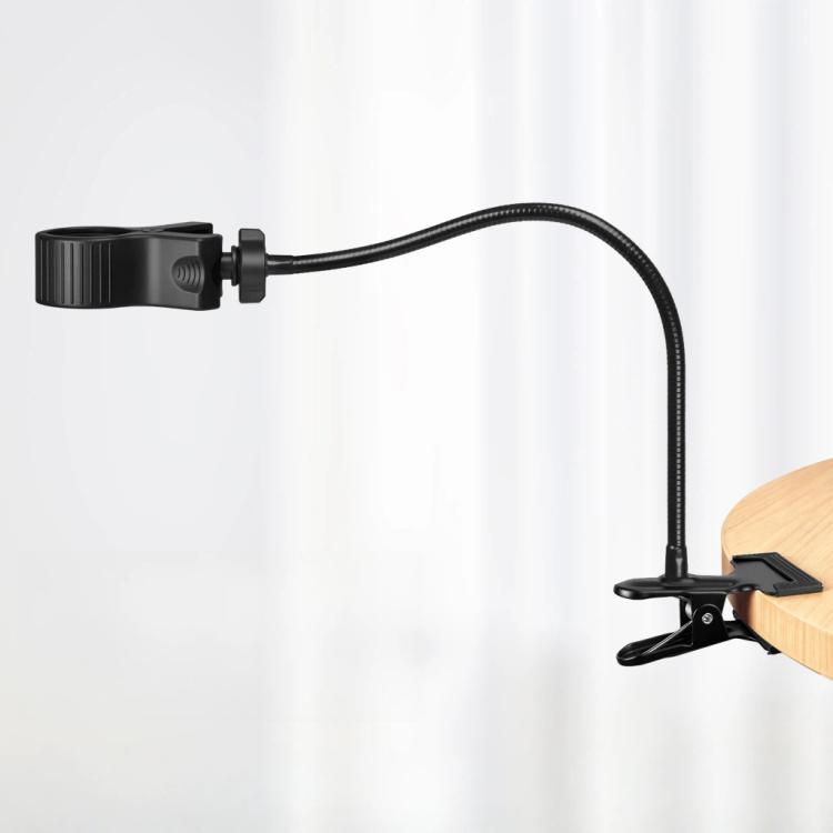 40cm U10 Flexible Hose Desk Clamp Mount Hands-Free Multi-Purpose Holder for Hair Dryer, Mini Fan, Flashlight, and Microphone
