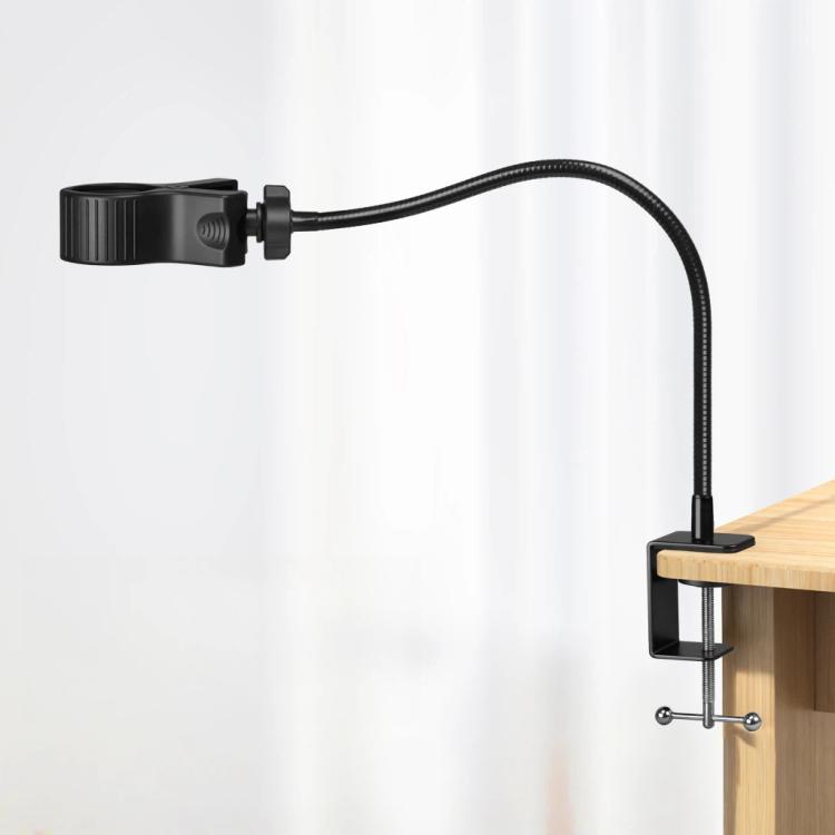 40cm U11 Flexible Hose Desk Clamp Mount Hands-Free Multi-Purpose Holder for Hair Dryer, Mini Fan, Flashlight, and Microphone