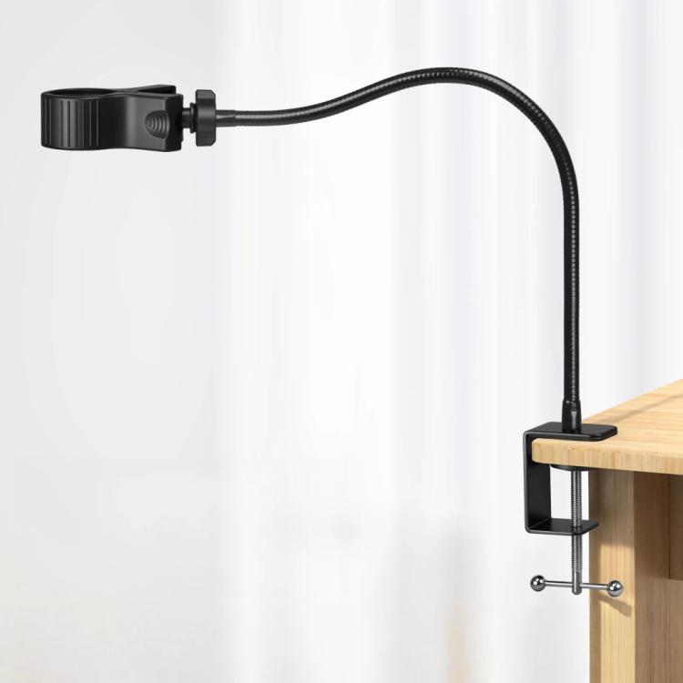 50cm U11 Flexible Hose Desk Clamp Mount Hands-Free Multi-Purpose Holder for Hair Dryer, Mini Fan, Flashlight, and Microphone