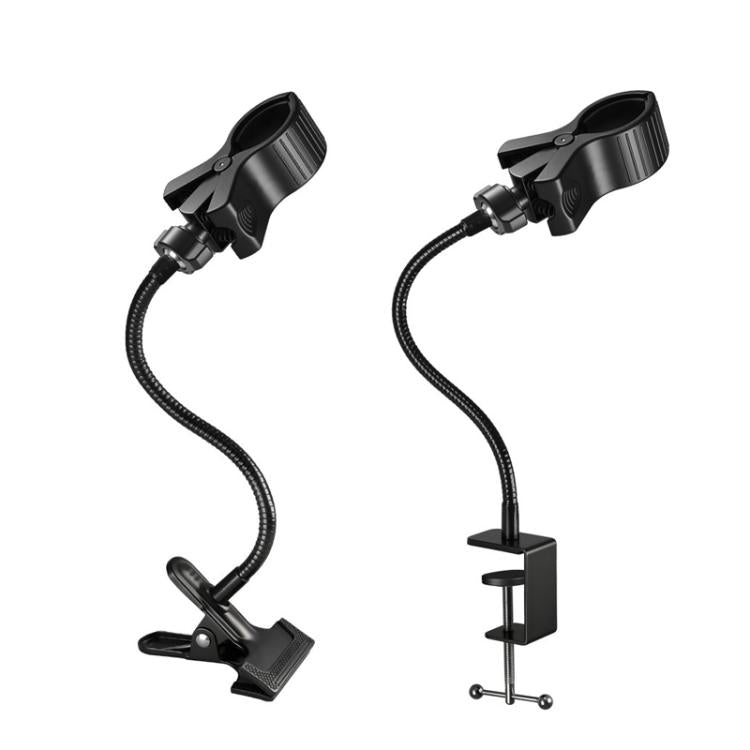 30cm U10 Flexible Hose Desk Clamp Mount Hands-Free Multi-Purpose Holder for Hair Dryer, Mini Fan, Flashlight, and Microphone