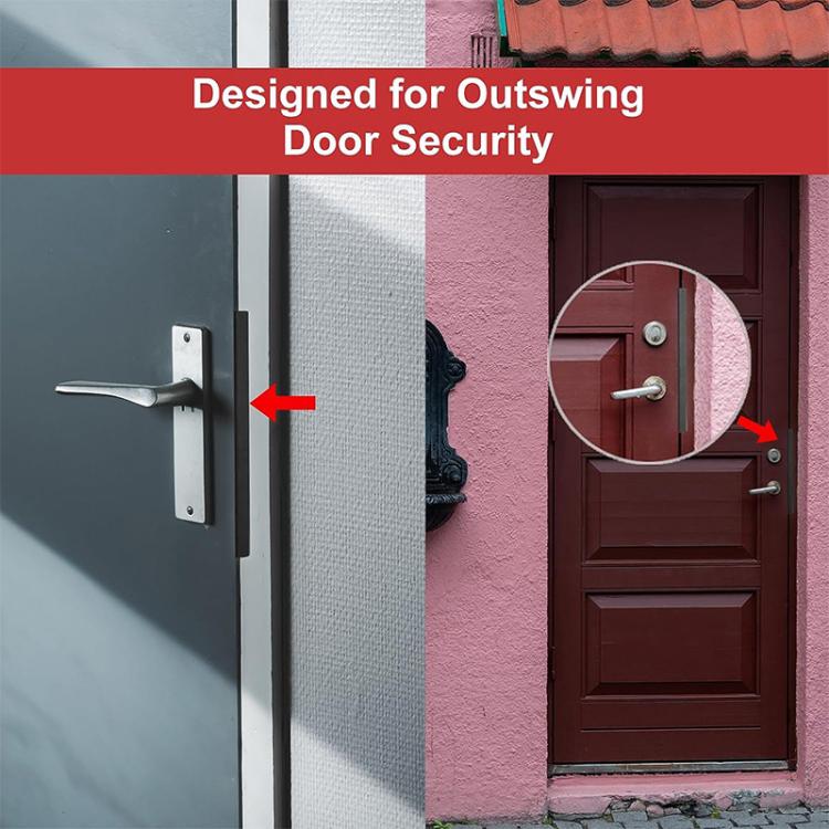 L-Shaped Stainless Steel Door Latch Protector Cover Outswing Door Lock Latch Protector, Size: 11 inch