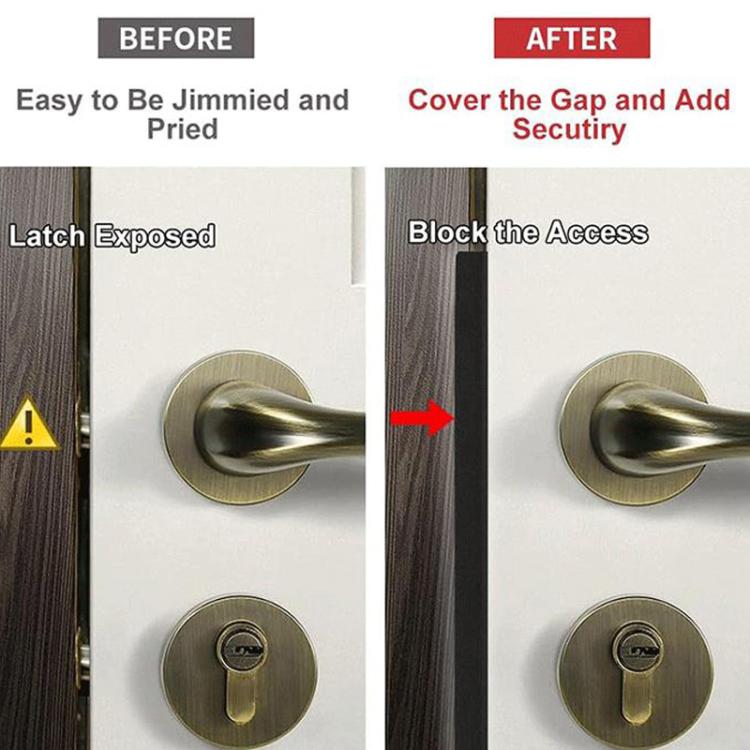 L-Shaped Stainless Steel Door Latch Protector Cover Outswing Door Lock Latch Protector, Size: 7 inch