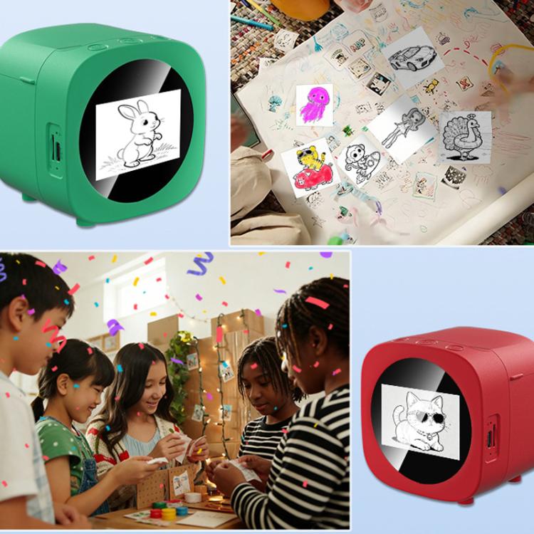 AI Thermal Printer With Voice-To-Image Generation 6 Creative Modes & 2.4-Inch HD Screen For Kids - Red