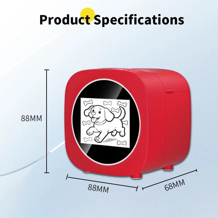 AI Thermal Printer With Voice-To-Image Generation 6 Creative Modes & 2.4-Inch HD Screen For Kids - Red
