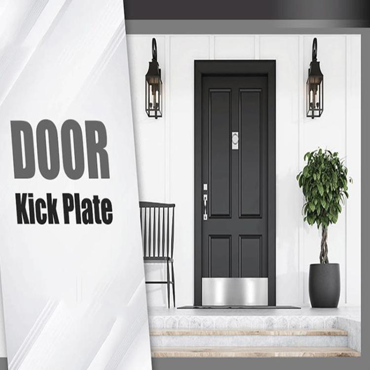 2pcs Indoor & Outdoor Door Kick Plate Metal Door Panel Protector