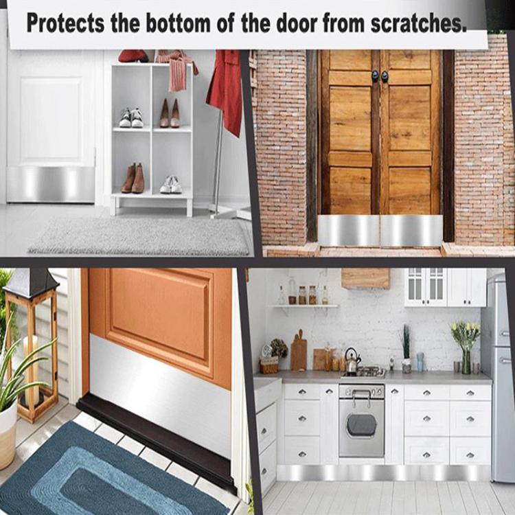 2pcs Indoor & Outdoor Door Kick Plate Metal Door Panel Protector