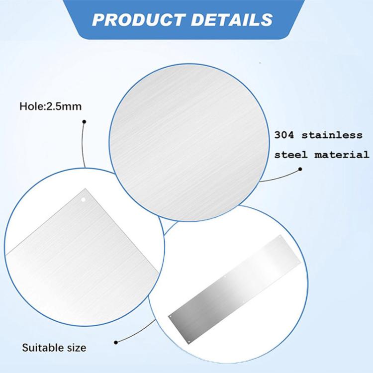 2pcs Indoor & Outdoor Door Kick Plate Metal Door Panel Protector