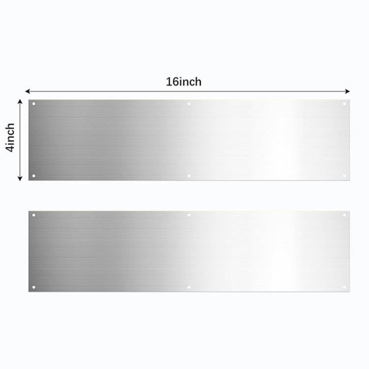 2pcs Indoor & Outdoor Door Kick Plate Metal Door Panel Protector