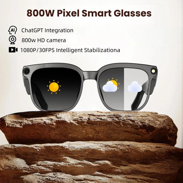M02S Smart Glasses with 8MP HD Camera, 1080P Video, AI Voice Assistant, Recording, Translation Sunglasses