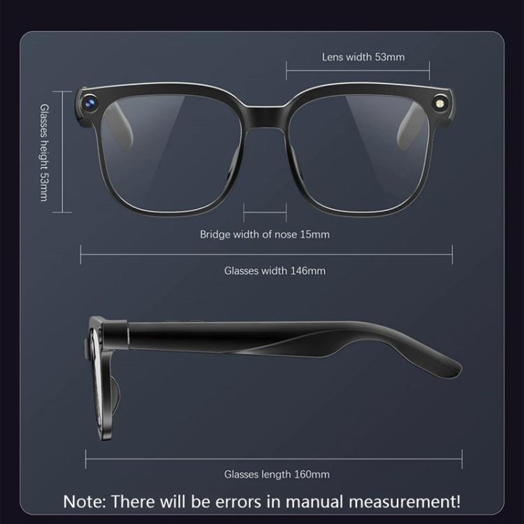 M02S Smart Glasses with 8MP HD Camera, 1080P Video, AI Voice Assistant, Recording, Translation Transparent+Photochromic