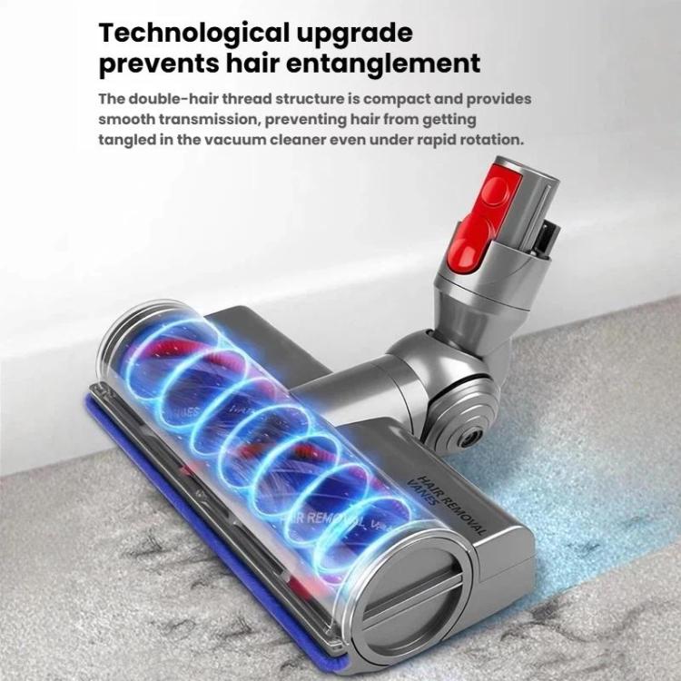 For Dyson V7 / V8 / V10 / V11 / V15 Vacuum Cleaner Direct Drive Brush Head Anti-Tangle Roller - Gray