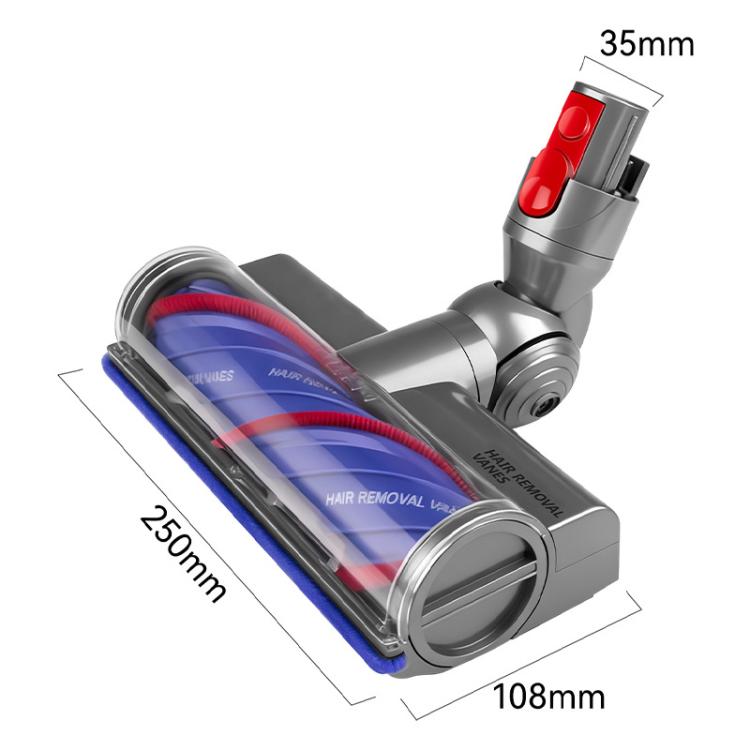 For Dyson V7 / V8 / V10 / V11 / V15 Vacuum Cleaner Direct Drive Brush Head Anti-Tangle Roller - Gray