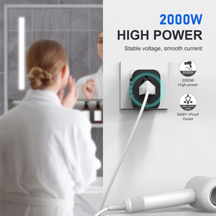 PD20W Multi-Function Travel Charger GaN 2 USB + 2 Type-C Universal Fast Charging - Black