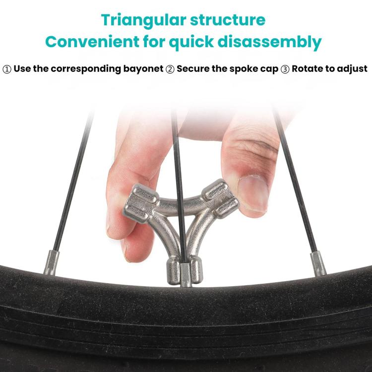 3pcs Bicycle Spoke Wrench Wire Adjustment Tool - Silver