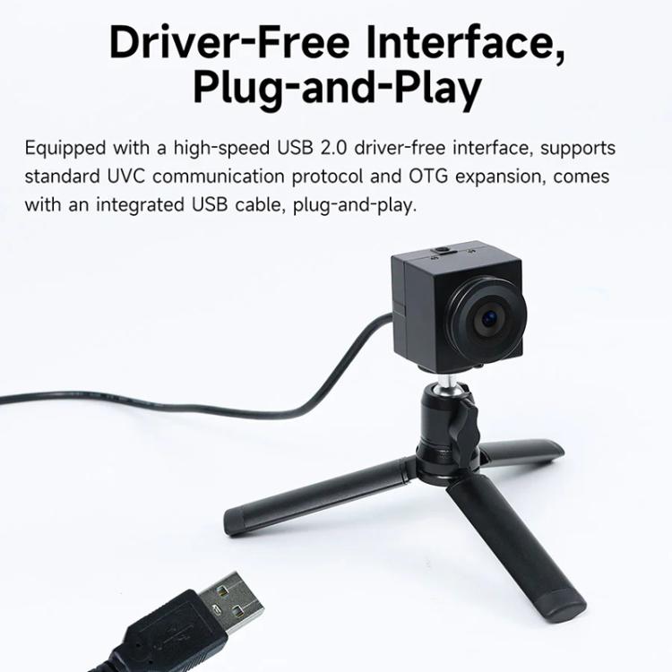 YAHBOOM Industrial USB AI Vision Camera 5MP Distortion-Free Lens, Above 2K Resolution For Raspberry Pi/Jetson/RDK/PC No Tripod