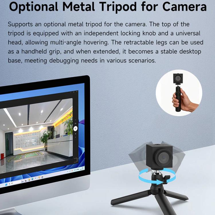 YAHBOOM Industrial USB AI Vision Camera 5MP Distortion-Free Lens, Above 2K Resolution For Raspberry Pi/Jetson/RDK/PC With Metal Tripod
