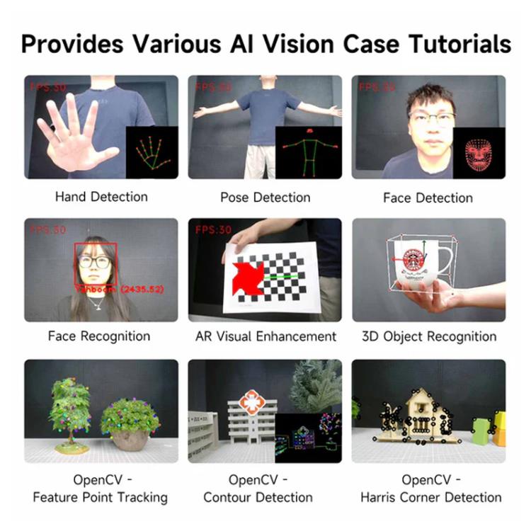 YAHBOOM Industrial USB AI Vision Camera 5MP Distortion-Free Lens, Above 2K Resolution For Raspberry Pi/Jetson/RDK/PC With Metal Tripod