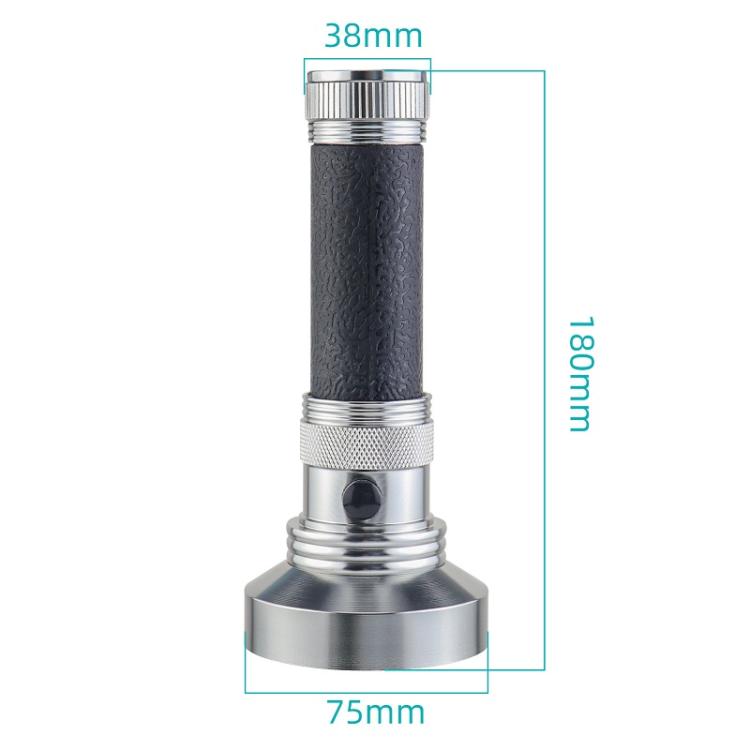 100 LED Aluminum Alloy Banknote Detector UV Flashlight - Silver