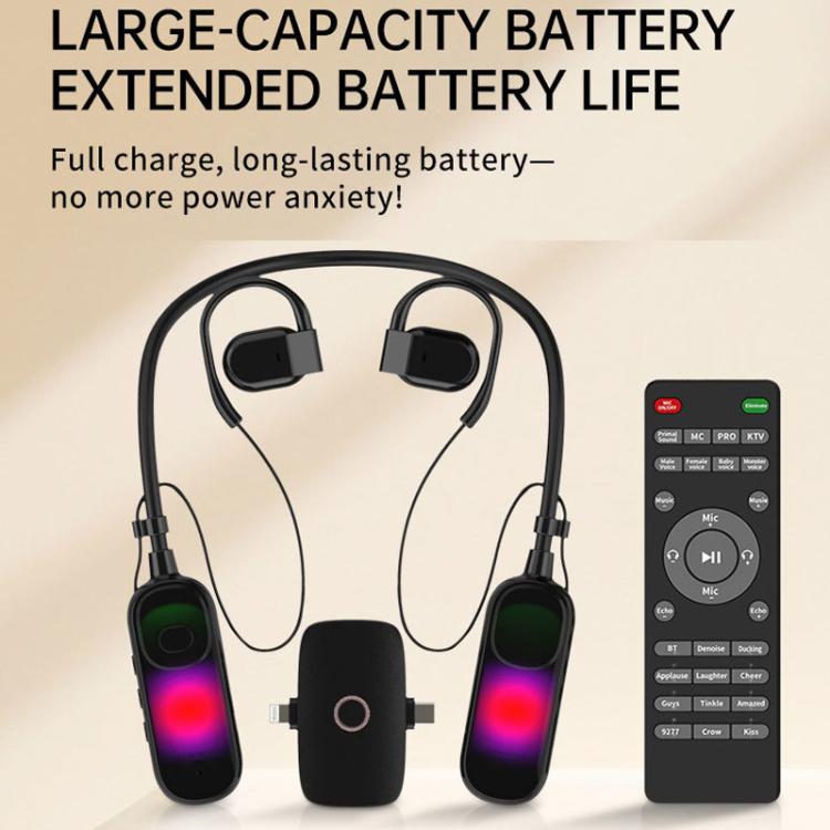 G10T Live Broadcast All-In-One Headset With Sound Card Wireless Neck-Worn Microphone