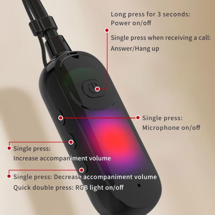 G10T Live Broadcast All-In-One Headset With Sound Card Wireless Neck-Worn Microphone