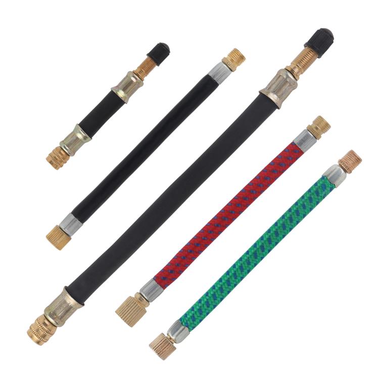 10pcs US Mouth Bicycle Pump Extension Rubber Hose, Color: Red 12.5cm