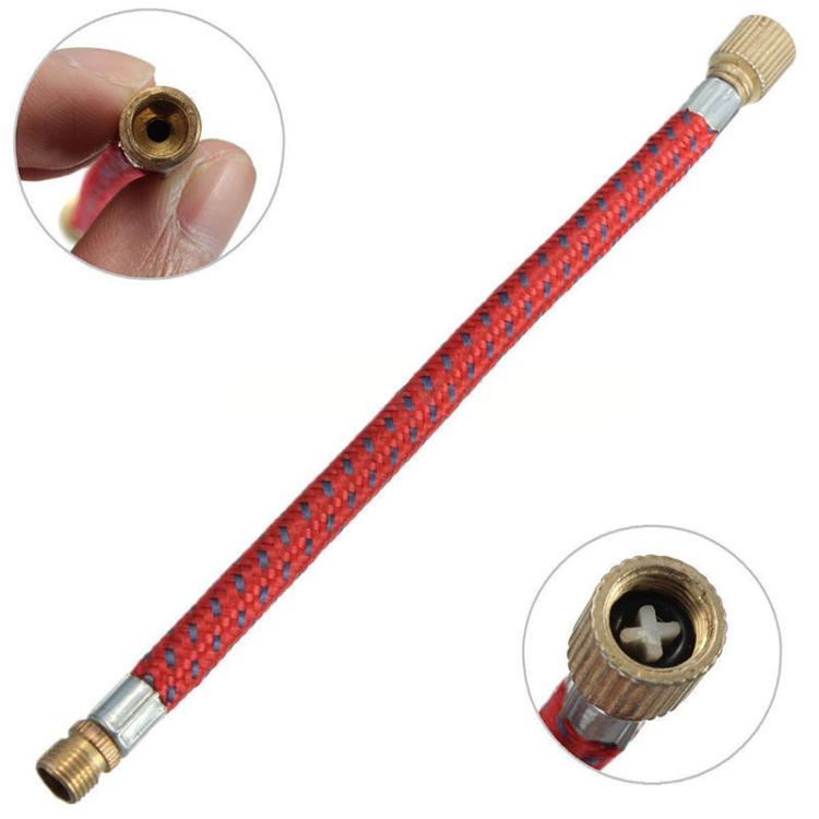 10pcs US Mouth Bicycle Pump Extension Rubber Hose, Color: Black 12cm