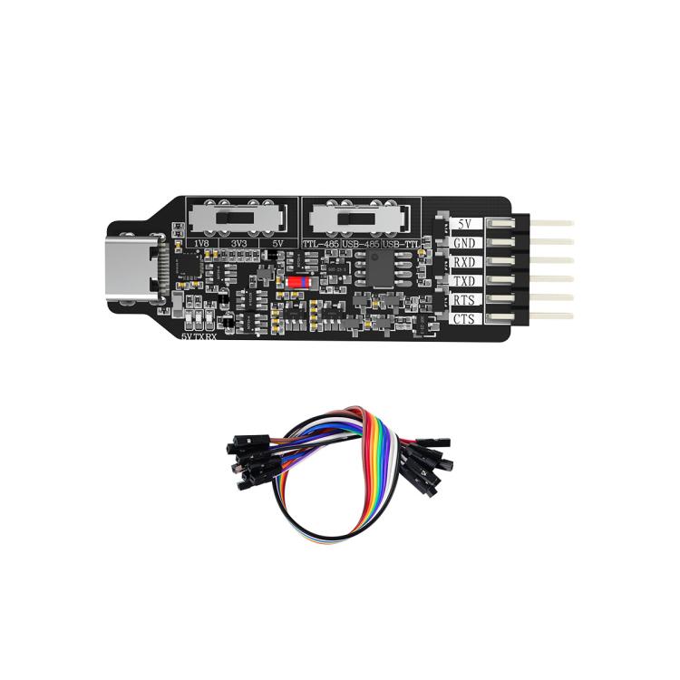 YAHBOOM USB Multi-Protocol Serial Converter Module For STM32, ESP32, RPi, Spec: Module + DuPont Wire