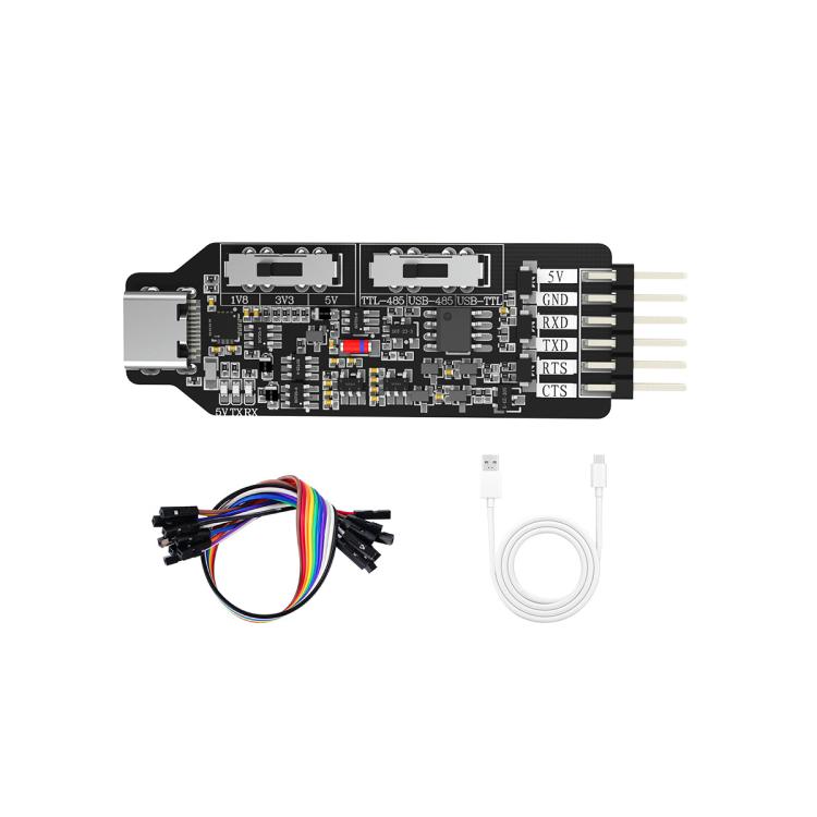YAHBOOM USB Multi-Protocol Serial Converter Module For STM32, ESP32, RPi, Spec: Module + DuPont wire + Type-C