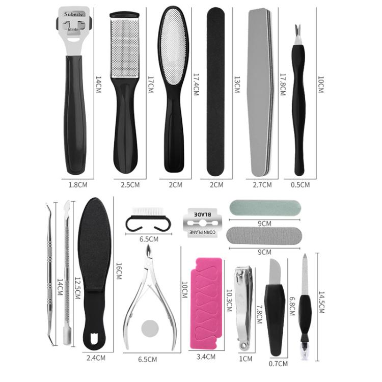 20 In 1 Foot Care Kit for Callus and Dead Skin Removal Complete Pedicure Set