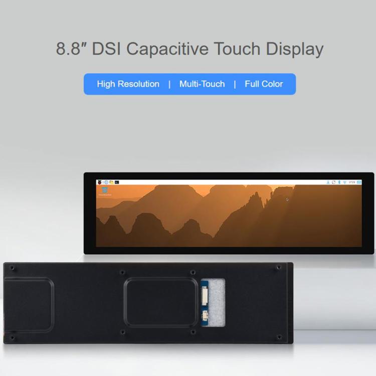 Waveshare 33641 8.8 Inch DSI Capacitive Touch Display, IPS Panel, 10-Point Touch, Supports Backlight Adjustment Via Software