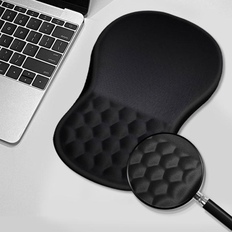 Ergonomic Silicone Mouse Pad with Wrist Rest for Gaming and Office Use - Black