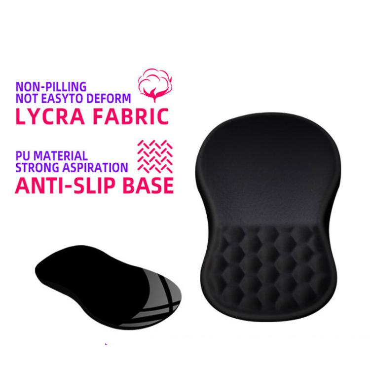 Ergonomic Silicone Mouse Pad with Wrist Rest for Gaming and Office Use - Black