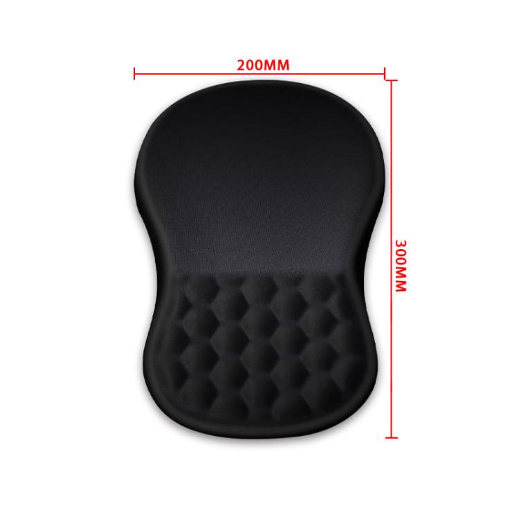Ergonomic Silicone Mouse Pad with Wrist Rest for Gaming and Office Use - Black